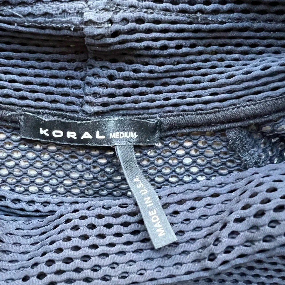 Koral Pump Black Net‎ Mesh Sweatshirt Pullover Womens Size M Athleisure